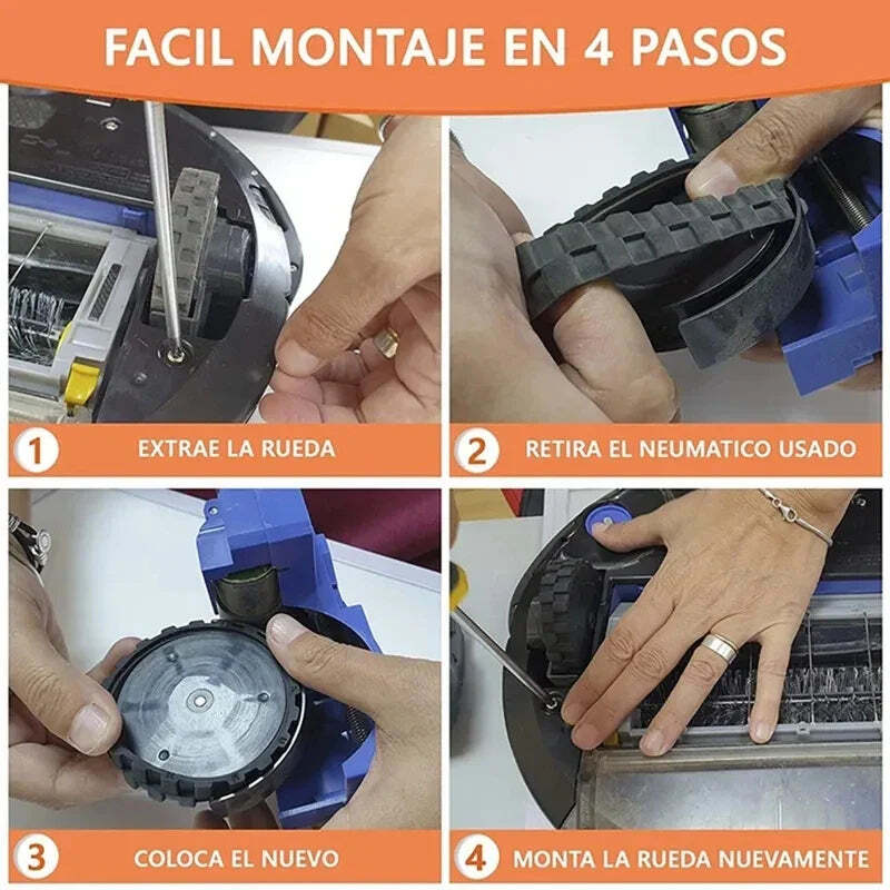 Anti Slip Rubber Wheels For Irobot Roomba 500 900 Series eBay