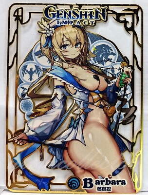Genshin Impact- Barbara -Game Anime Art Waifu Hollow Metal Card  ACG/CCG Vol.1