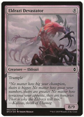 MTG Eldrazi Devastator FOIL Battle for Zendikar Common NM