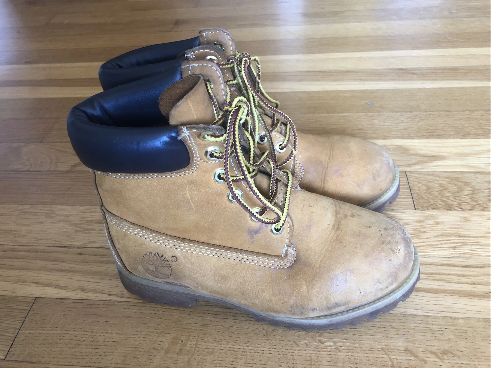 Men’s Size 4.5 M Timberland Waterproof Boots Wheat Nubuck 10661 Classic Tan