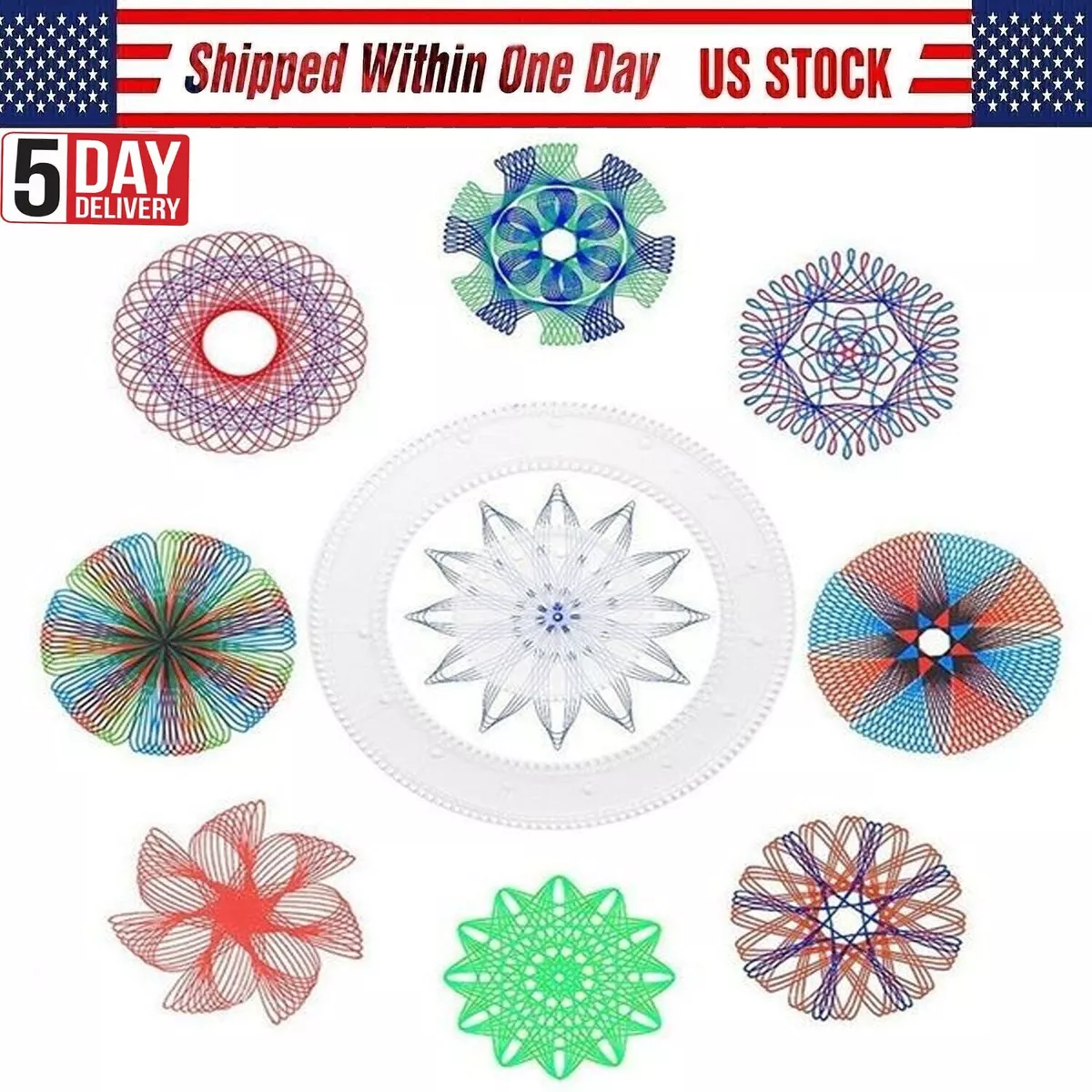 27Pcs Spirograph Design Set Draw Drawing Art Craft Create Education Gift to  Kid