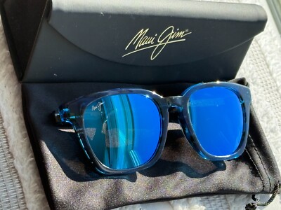 極美品 MAUI JIM SHAVE ICE MJ533-86 ブルーハワイ Maui Jim Shave Ice MJ 533 86 Electric Blue Frame + Blue Hawaii