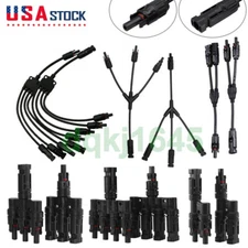 Solar Panel Cable Connection Y T Branch Connector M/F Wire Plug Adapter IP67