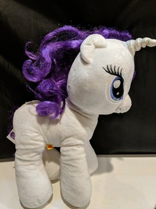 Build A Bear My Little Pony Rarity Plush Purple Hair White Unicorn