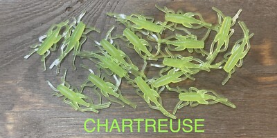 1.5  Cricket mousie ice fishing soft plastic crappie Panfish Chartreuse 32 Baits
