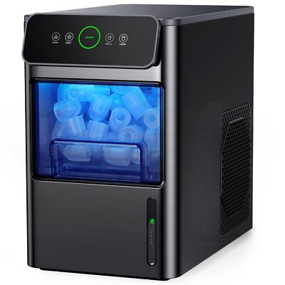 	Silonn Portable Countertop Ice Maker - 20lbs of Bullet Ice per Day Makes Ice...