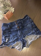 refuge   stretchy blue jean cut offshorts sz 0