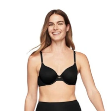 Warners Cloud 9 Soft Underwire Lined T-Shirt Bra Black RB1691A Sz.34C,36B