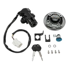 Fuel Gas Cap Ignition Switch Lock Keys Set Fit For Kawasaki Ninja 650 2017-2023