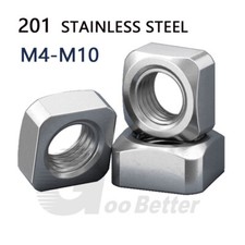 Thin Type Square Nuts Stainless Steel 201 Metric M3 M4 M5 M6 M8 M10 M12
