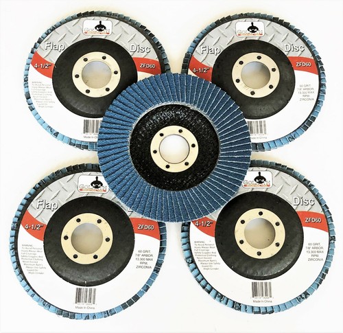 20 Goliath Industrial 4-1/2 ZOLL ZIRKONOXID FÄCHERSCHEIBEN 60ER KÖRNUNG SCHLEIFSCHEIBEN ZFD60 - Bild 3 von 3