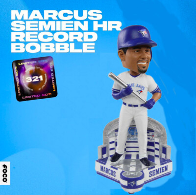 Marcus Semien Toronto Blue Jays Single Season 2nd Baseman Home Run Record - Ltd 