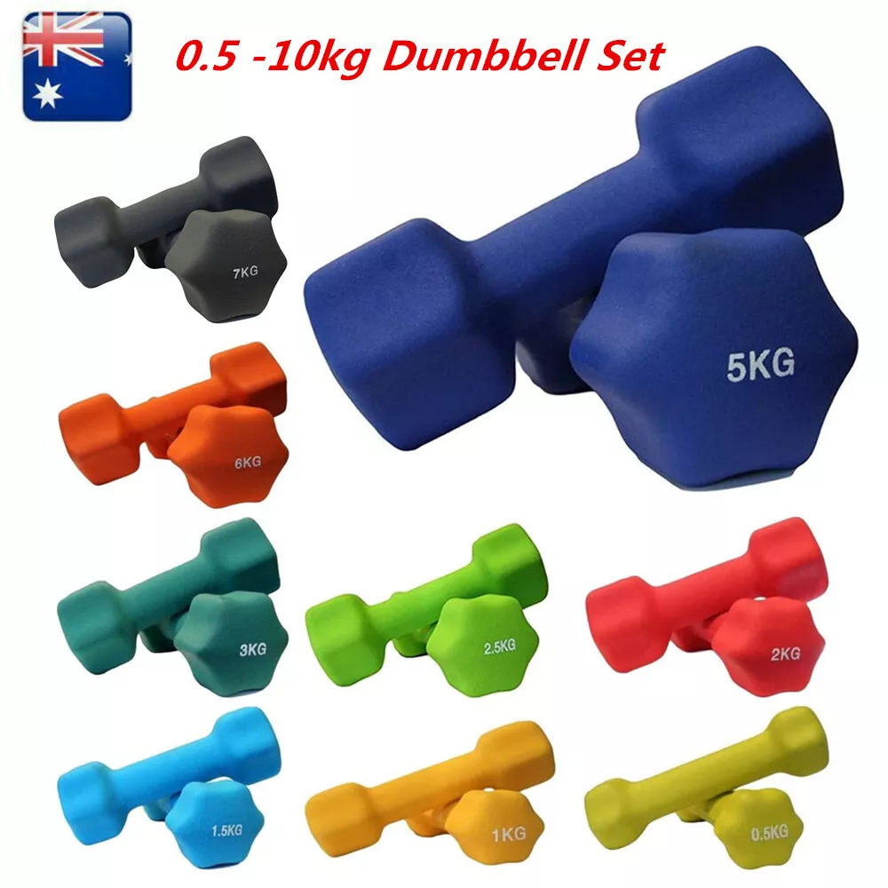 Anti-Slip 0.5KG -10KG Neoprene Dumbbell Sets Hand Weights For