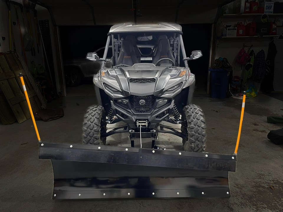 72 inch DENALI Pro UTV Snow Plow Kit in RED Yamaha Rhino 450, 660