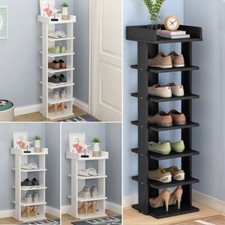 4/5/7 Tier Wooden Shoe Rack Storage Unit Organiser Vertical Shelf Stacking Stand