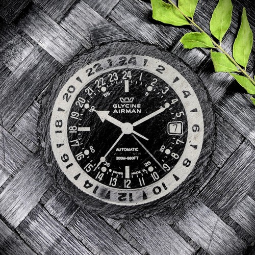 Glycine Airman 17 GMT Slate Coaster Brand New Hand Made Laser Engraved - Picture 3 of 8