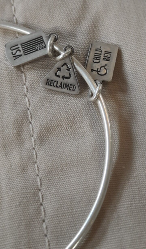ALEX & ANI EYE OF HORUS & SOCIAL CHARMS BANGLE BRACELETS SET OF 2 - Picture 8 of 8