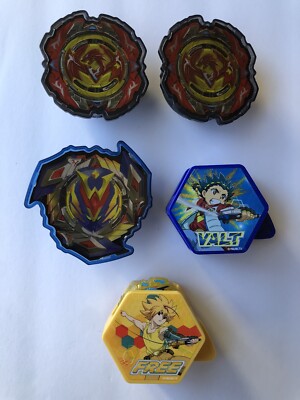 Beyblade Toy Lot Of 5 Sonic Beyblade Burst & McDonald s Launchers Free & Valt 