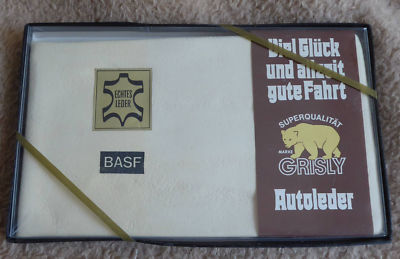 GRISLY Autoleder unbenutzt Echtes Leder Werbung BASF
