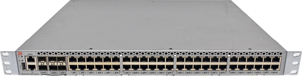 Brocade VDX 6710 BR-VDX6710-54-F 80-1004843-04 48-Port 1G RJ