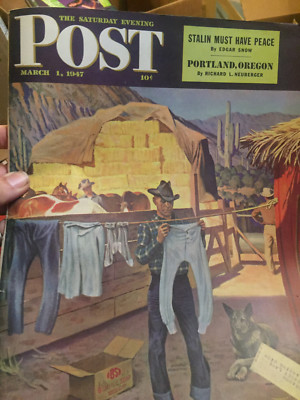 Saturday Evening Post MAGAZINE - VINTAGE -MARCH  1ST, 1947----VERY NICE !