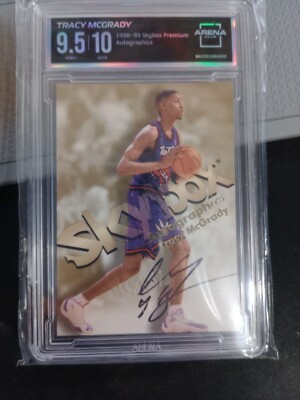 1998-99 Skybox Premium Tracy McGrady Autographics AC Mint+ 9.5 /10 