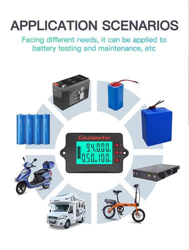 Electric Car Battery Capacity Monitor 100A500A Coulomb Counter Meter Tour Car RV - Picture 15 of 25