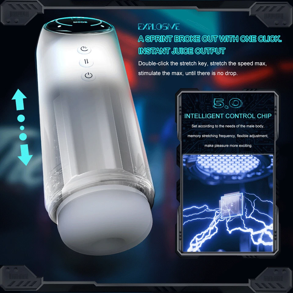 Masturbadores masculinos automáticos manos libres ventosa empuje acariciador hombres juguete sexual Foto 4 de 4