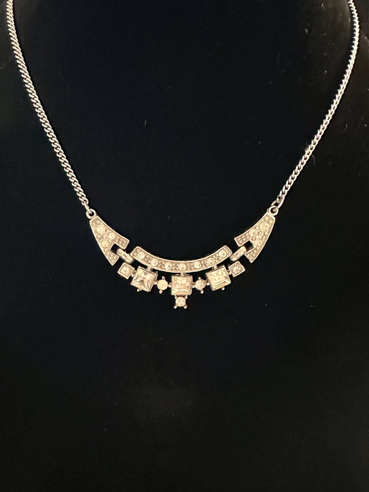 Vintage Crystal Rhinestone Collar Statement Neckl… - image 2