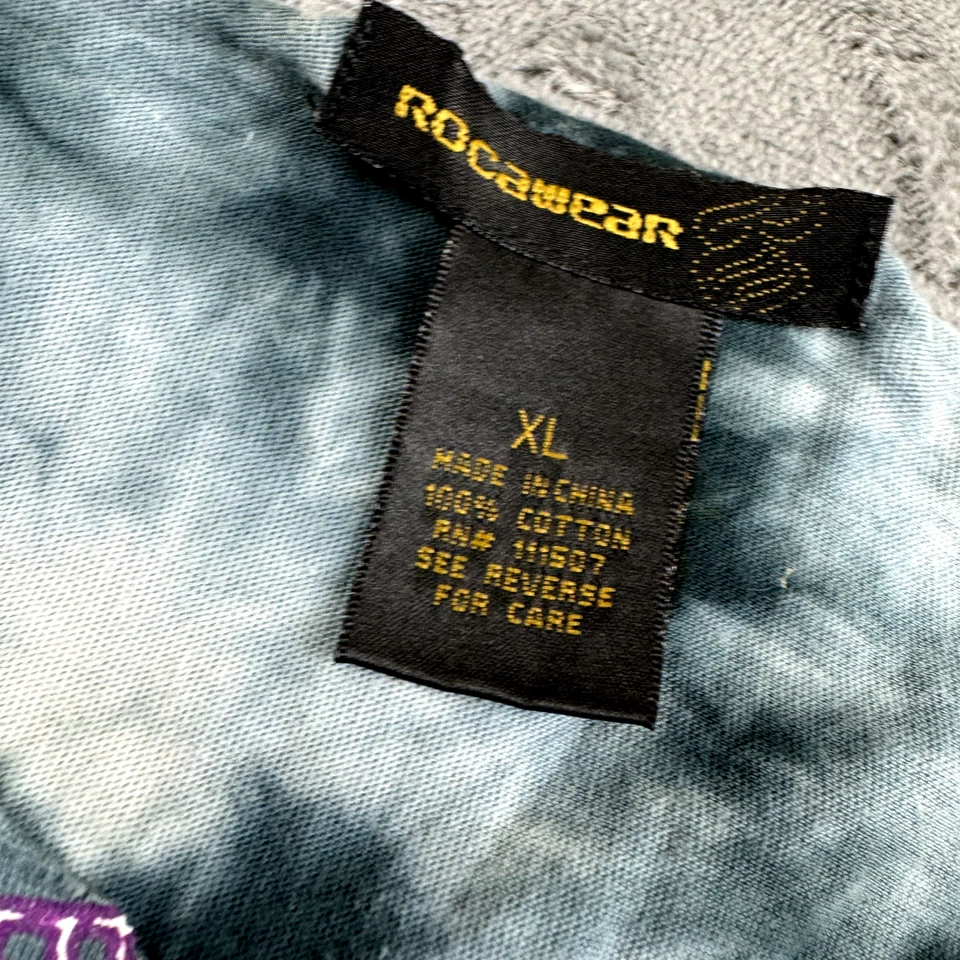 Top Rocawear para mujer talla XL tie dye grunge gráfico Y2K ropa de calle vanguardista Foto 4 de 4