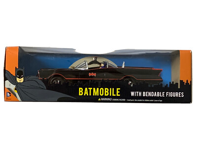 NJCroce BATMAN CLASSIC TV SERIES BATMOBILE WITH BENDABLE FIGURES 1:24
