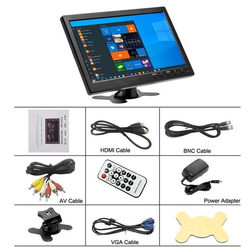10,1" HD LCD Monitor HDMI/VGA/AV/USB – Auto, PC, Beveiliging, DVD - Afbeelding 5 van 6