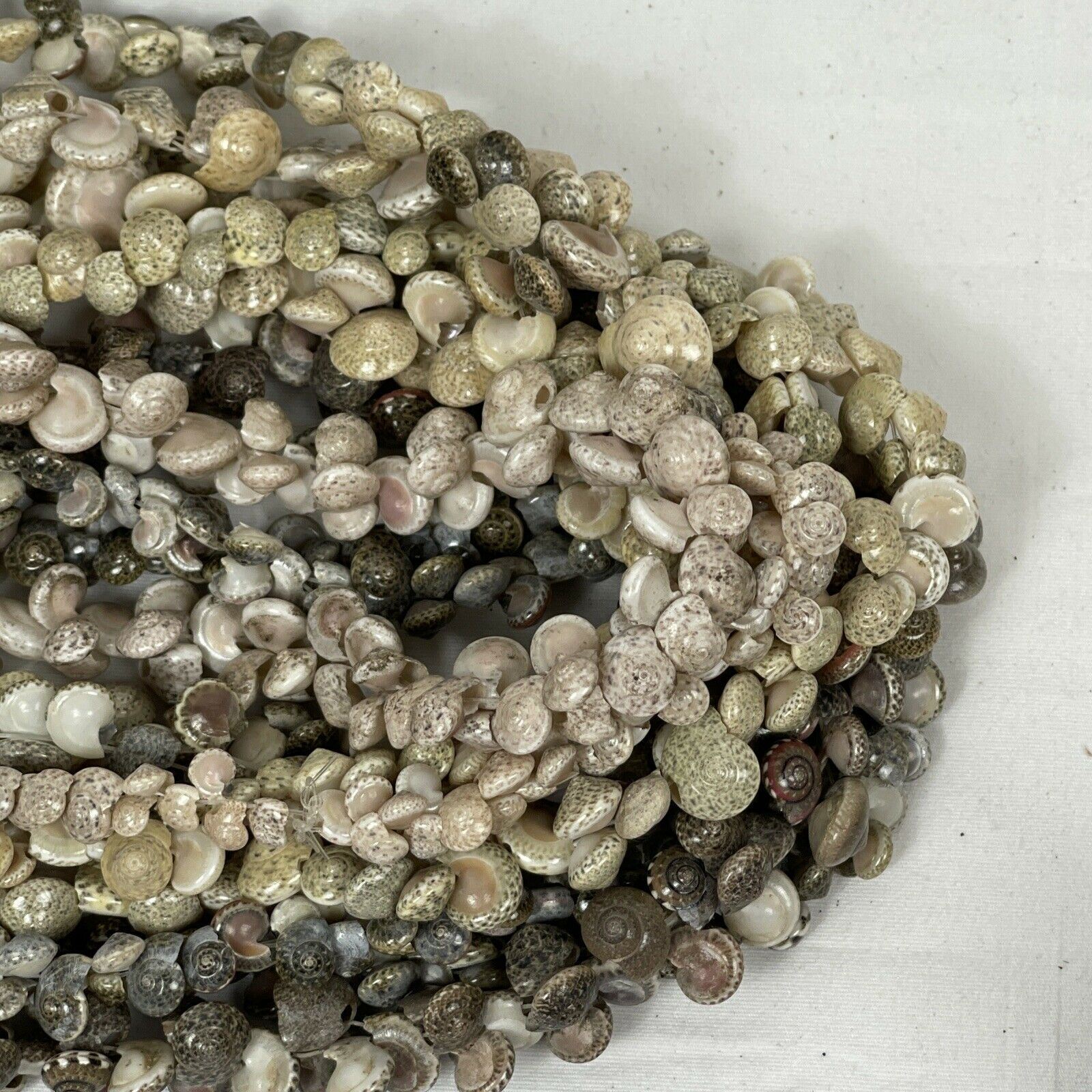 Shell Necklace Mini Shells Extra Long Nautical Oc… - image 1