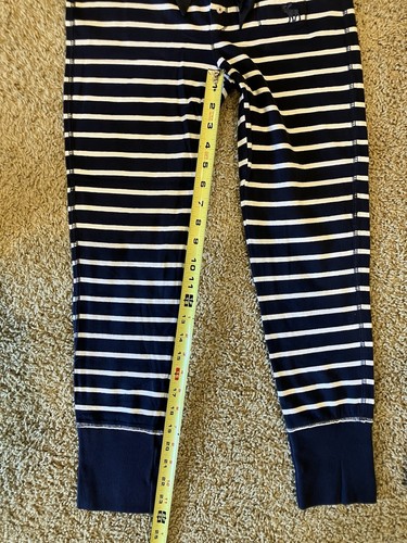 Abercrombie & Fitch Vintage Blue Striped Pajama Leggings Medium NWT w/FREE BOGO! - Picture 9 of 19