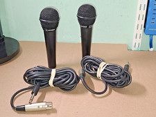 Lot of 2 LEADER DM-1800 Professional Karaoke Microphone Switch IMP 600 w/ Cables