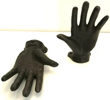 PAIR Open Hands Wall Hook Cast Iron Bag Towel Coat Jewelry Hanger Key Rack Hooks