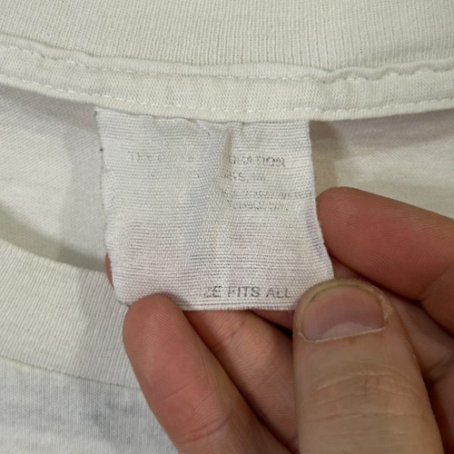 VTG Single Stitch T-Shirt Mens L One Size White Graphic Quack of Dawn Duck Thin - Picture 5 of 13