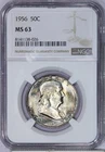 1956 Franklin Half Dollar 50c NGC MS63 - Beautifully Toned