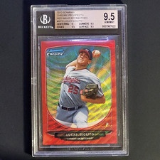 2013 Bowman Chrome Lucas Giolito - Red Wave Refractor SSP #d/25 BGS 9.5 Gem Mint