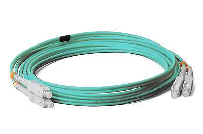 CONBIC  0.5m Fibre Optic SC SC OM3 Aqua Duplex 50/125 Multimode Fibre Optic Cable