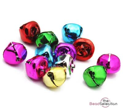 GROSSE JINGLE BELLS CHARMS 13mm 15mm 20mm 25mm 30mm 35mm XMAS VERSCHIEDENE FARBEN