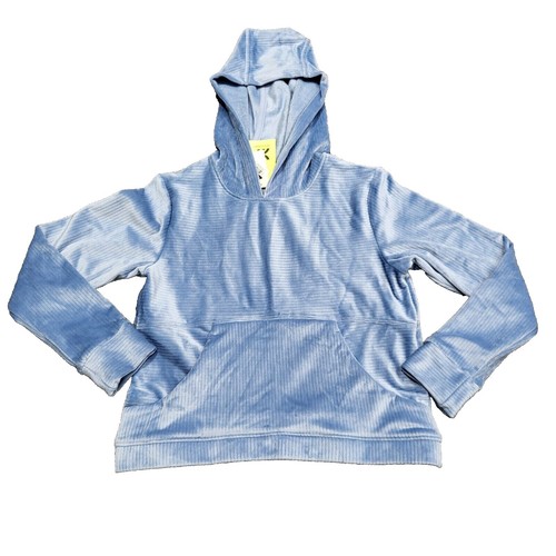 Vintage Y2K Mcbling Blue Velour Zip Up Hoodie With Star Sequin 