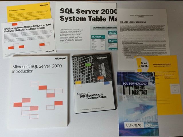 Microsoft Sql Server 2000 Enterprise Edition Retail 25 Client S Full Version For Windows 810 00570 For Sale Online Ebay