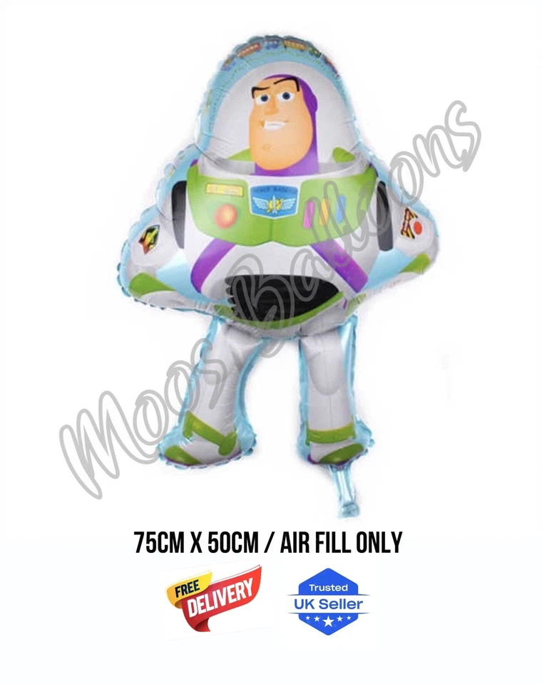 Buzz Lightyear 50cm x 75cm Shaped Foil Balloon Kids Toy Story Party UK Seller