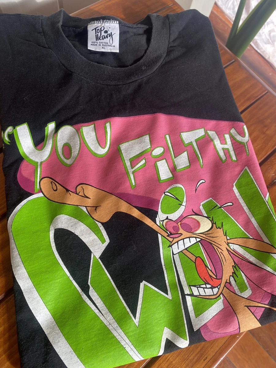 Vintage Ren And Stimpy Single Stitch 1994 Nickelodeon TShirt Top