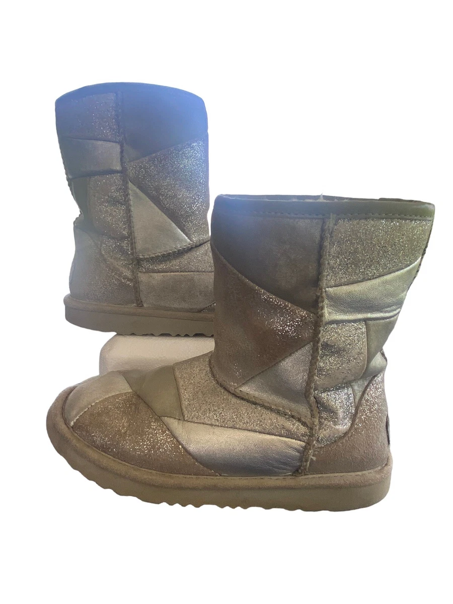 Silver patchwork uggs outlet