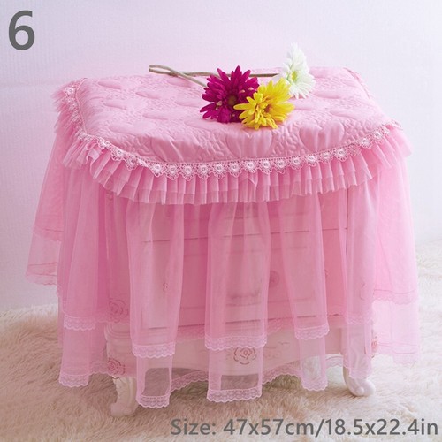47x57cm DIY Mesh Lace Bedside Table Cover Cloths Dustproof Furniture Room Decor - Picture 14 of 22