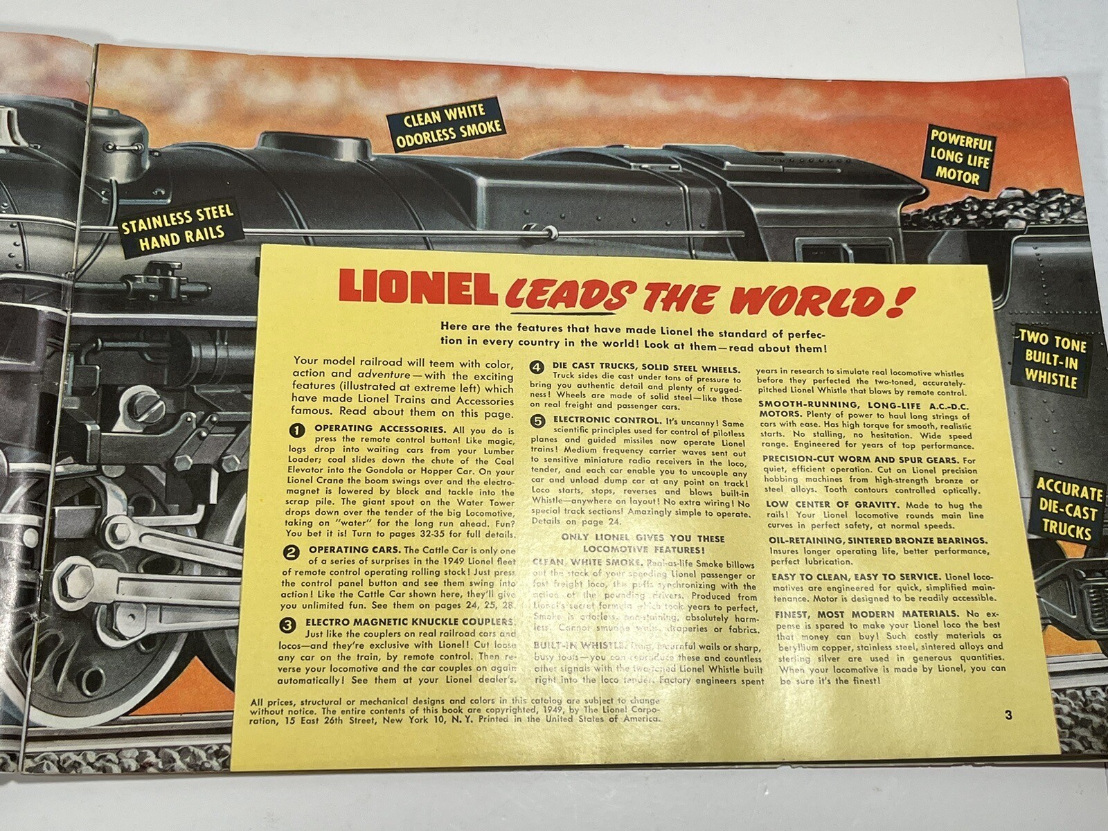 1949 LIONEL Toy Train & Accessory Catalog eBay UK