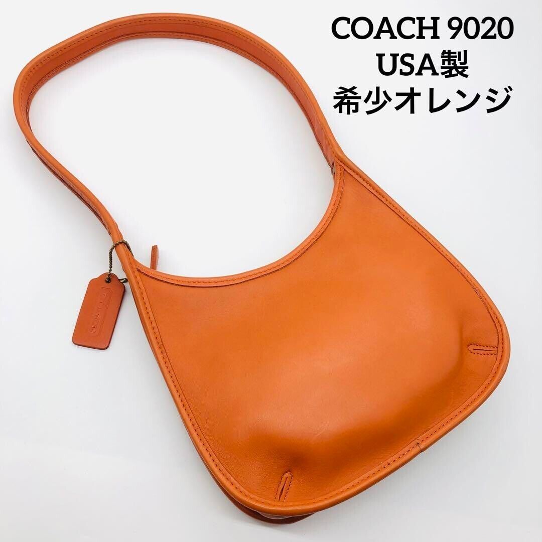 COACH Ergo Old Coach 9020 One Shoulder Bag Leather Orange COACH Ergo Old Coach 9020 One Shoulder Bag Leather Orange