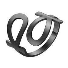 Egyptian Double Ankh Ring Black Stainless Steel Cosplay Spiritual Aunk Band